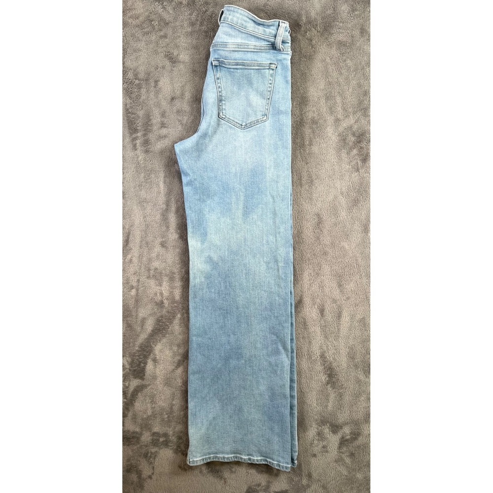 Quince Jeans Womens 27x31 Stretch High Rise Wide Leg Light Wash Distressed - Picture 8 of 16